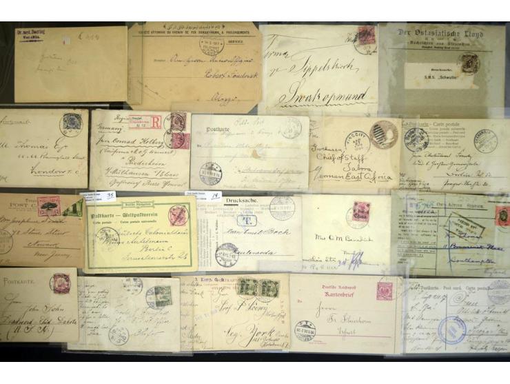 1873/1915, umfangreicher Sammlerbestand mit einigen hundert Briefen, Karten und Ganzsachen ab Vorläufer-Ausgaben (u.a. DP Tür