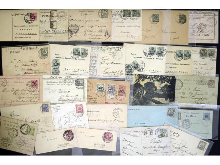 1873/1915, umfangreicher Sammlerbestand mit einigen hundert Briefen, Karten und Ganzsachen ab Vorläufer-Ausgaben (u.a. DP Tür