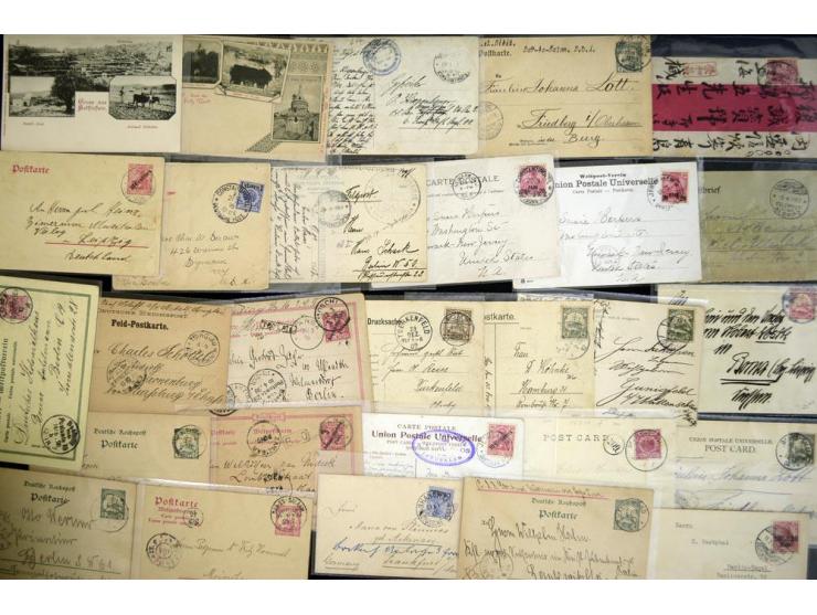 1873/1915, umfangreicher Sammlerbestand mit einigen hundert Briefen, Karten und Ganzsachen ab Vorläufer-Ausgaben (u.a. DP Tür
