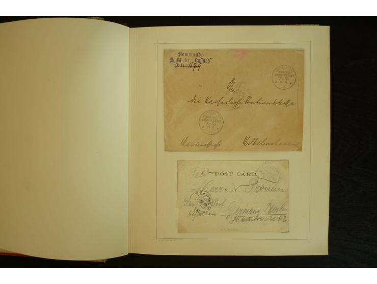 1896/1918, umfangreiche Sammlung mit über 670 Briefen, Karten und Ganzsachen, dabei viel frühe Post inkl. Post aus den Koloni