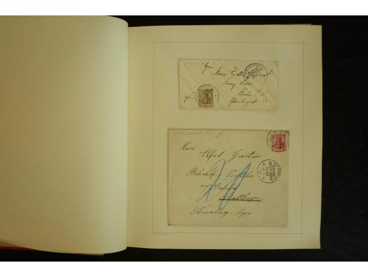 1896/1918, umfangreiche Sammlung mit über 670 Briefen, Karten und Ganzsachen, dabei viel frühe Post inkl. Post aus den Koloni