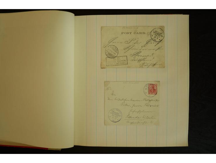 1896/1918, umfangreiche Sammlung mit über 670 Briefen, Karten und Ganzsachen, dabei viel frühe Post inkl. Post aus den Koloni