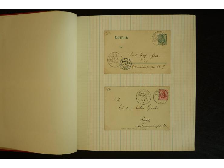 1896/1918, umfangreiche Sammlung mit über 670 Briefen, Karten und Ganzsachen, dabei viel frühe Post inkl. Post aus den Koloni