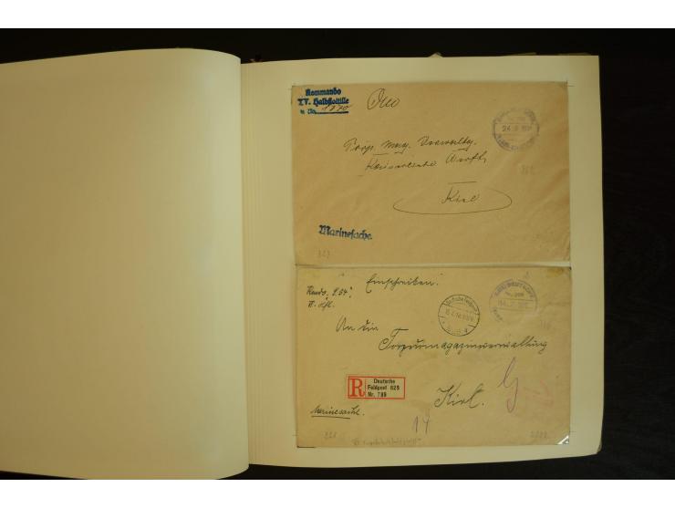 1896/1918, umfangreiche Sammlung mit über 670 Briefen, Karten und Ganzsachen, dabei viel frühe Post inkl. Post aus den Koloni