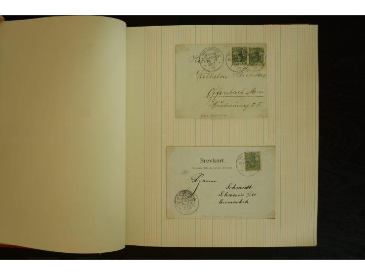 1896/1918, umfangreiche Sammlung mit über 670 Briefen, Karten und Ganzsachen, dabei viel frühe Post inkl. Post aus den Koloni
