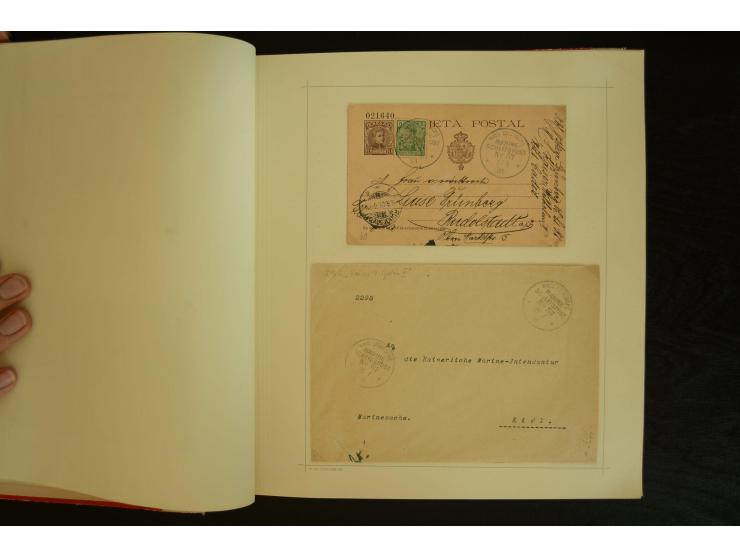 1896/1918, umfangreiche Sammlung mit über 670 Briefen, Karten und Ganzsachen, dabei viel frühe Post inkl. Post aus den Koloni