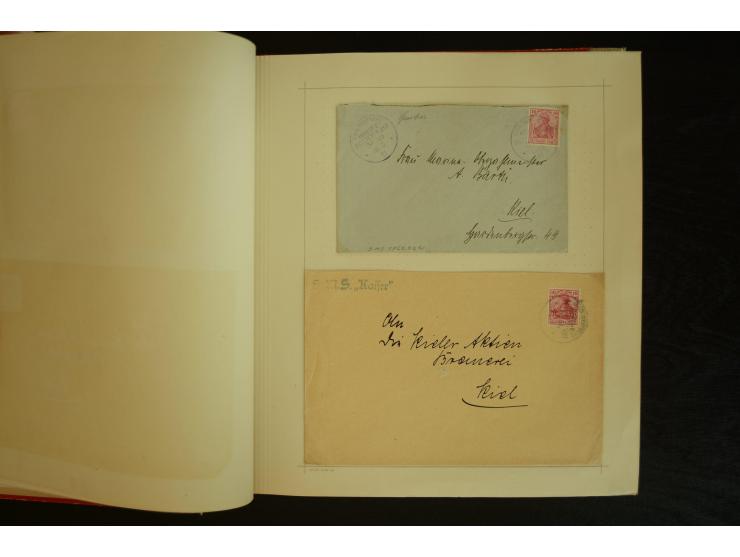 1896/1918, umfangreiche Sammlung mit über 670 Briefen, Karten und Ganzsachen, dabei viel frühe Post inkl. Post aus den Koloni