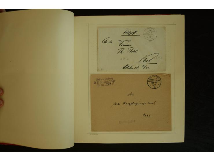 1896/1918, umfangreiche Sammlung mit über 670 Briefen, Karten und Ganzsachen, dabei viel frühe Post inkl. Post aus den Koloni