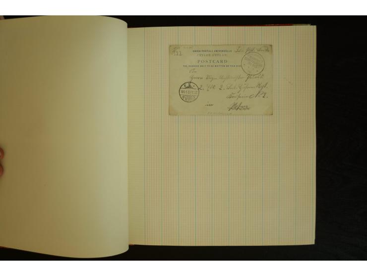 1896/1918, umfangreiche Sammlung mit über 670 Briefen, Karten und Ganzsachen, dabei viel frühe Post inkl. Post aus den Koloni