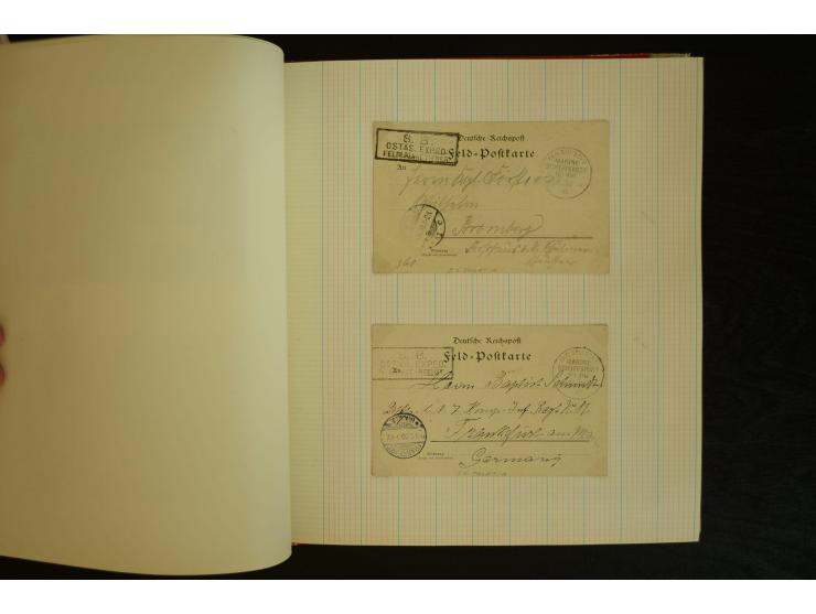 1896/1918, umfangreiche Sammlung mit über 670 Briefen, Karten und Ganzsachen, dabei viel frühe Post inkl. Post aus den Koloni