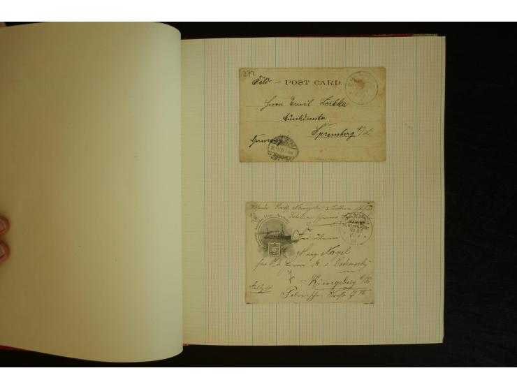 1896/1918, umfangreiche Sammlung mit über 670 Briefen, Karten und Ganzsachen, dabei viel frühe Post inkl. Post aus den Koloni