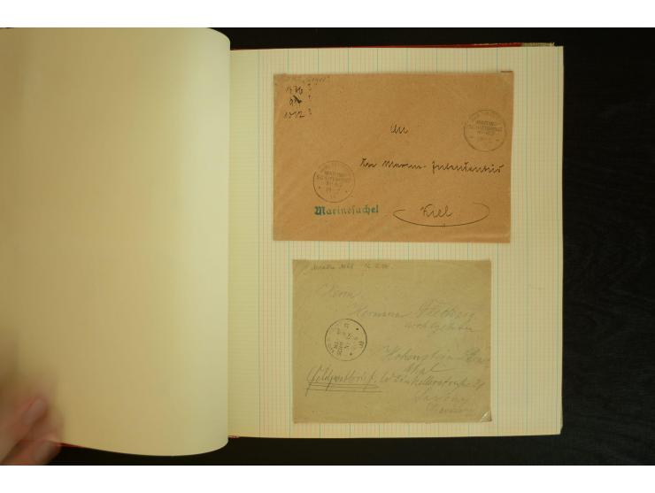 1896/1918, umfangreiche Sammlung mit über 670 Briefen, Karten und Ganzsachen, dabei viel frühe Post inkl. Post aus den Koloni