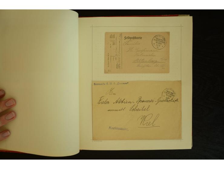 1896/1918, umfangreiche Sammlung mit über 670 Briefen, Karten und Ganzsachen, dabei viel frühe Post inkl. Post aus den Koloni