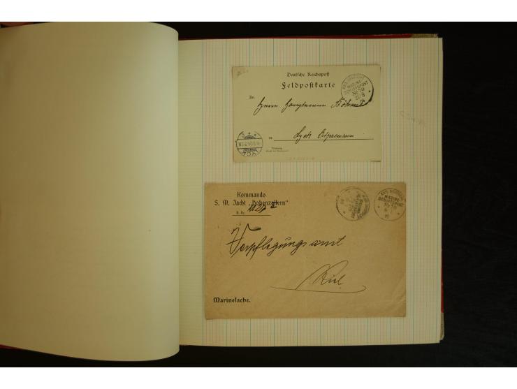 1896/1918, umfangreiche Sammlung mit über 670 Briefen, Karten und Ganzsachen, dabei viel frühe Post inkl. Post aus den Koloni