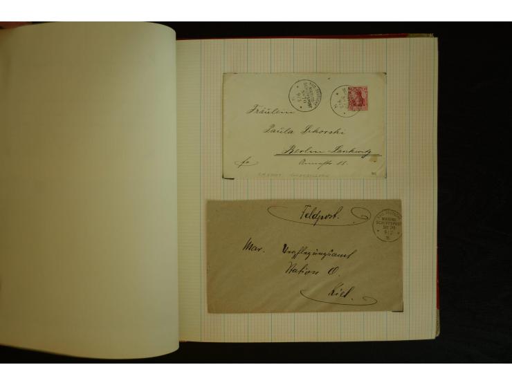 1896/1918, umfangreiche Sammlung mit über 670 Briefen, Karten und Ganzsachen, dabei viel frühe Post inkl. Post aus den Koloni
