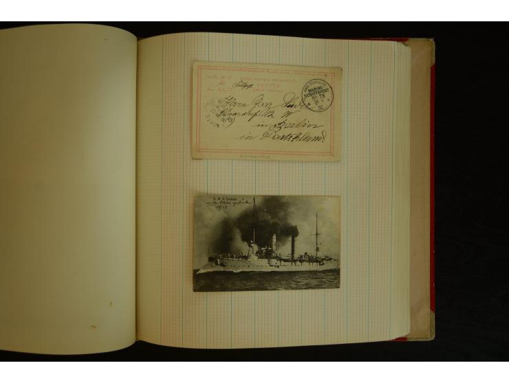 1896/1918, umfangreiche Sammlung mit über 670 Briefen, Karten und Ganzsachen, dabei viel frühe Post inkl. Post aus den Koloni