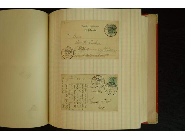 1896/1918, umfangreiche Sammlung mit über 670 Briefen, Karten und Ganzsachen, dabei viel frühe Post inkl. Post aus den Koloni
