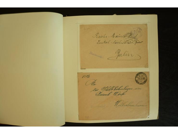 1896/1918, umfangreiche Sammlung mit über 670 Briefen, Karten und Ganzsachen, dabei viel frühe Post inkl. Post aus den Koloni