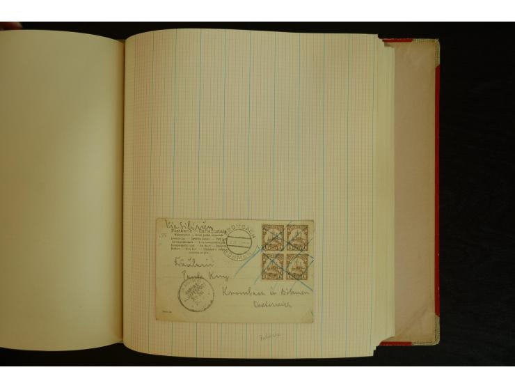 1896/1918, umfangreiche Sammlung mit über 670 Briefen, Karten und Ganzsachen, dabei viel frühe Post inkl. Post aus den Koloni