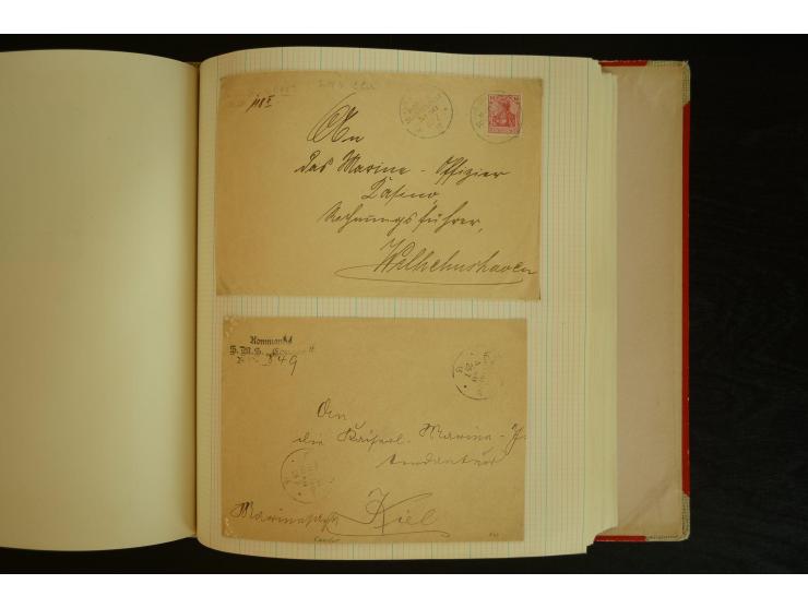 1896/1918, umfangreiche Sammlung mit über 670 Briefen, Karten und Ganzsachen, dabei viel frühe Post inkl. Post aus den Koloni