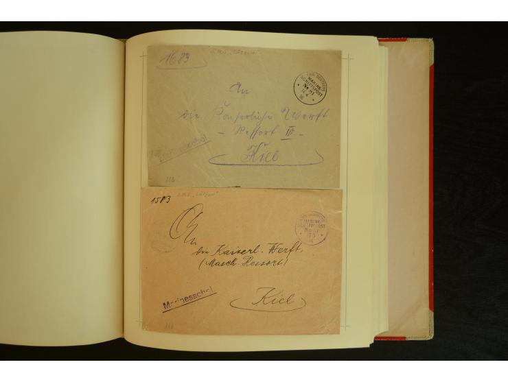 1896/1918, umfangreiche Sammlung mit über 670 Briefen, Karten und Ganzsachen, dabei viel frühe Post inkl. Post aus den Koloni