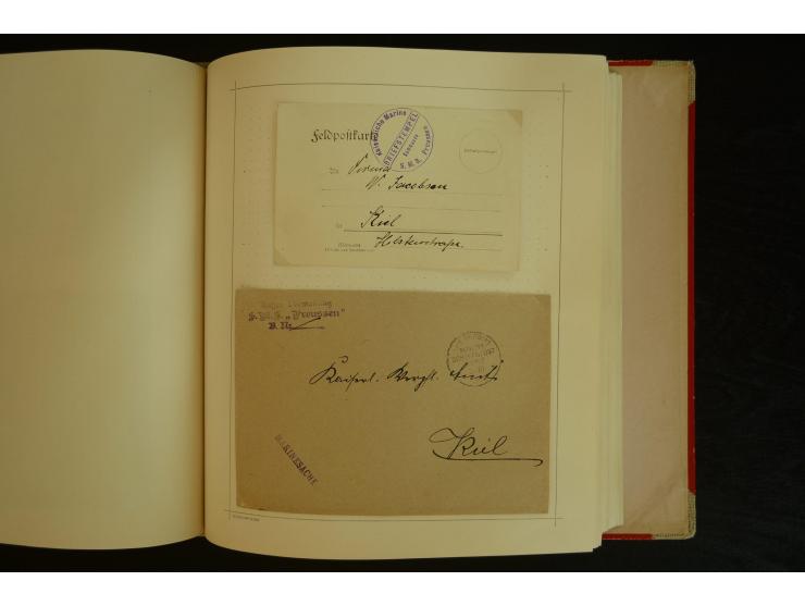 1896/1918, umfangreiche Sammlung mit über 670 Briefen, Karten und Ganzsachen, dabei viel frühe Post inkl. Post aus den Koloni
