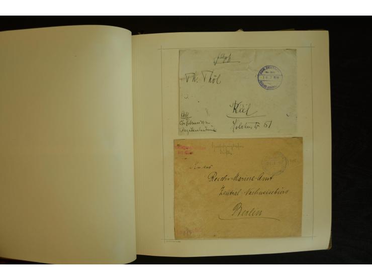 1896/1918, umfangreiche Sammlung mit über 670 Briefen, Karten und Ganzsachen, dabei viel frühe Post inkl. Post aus den Koloni