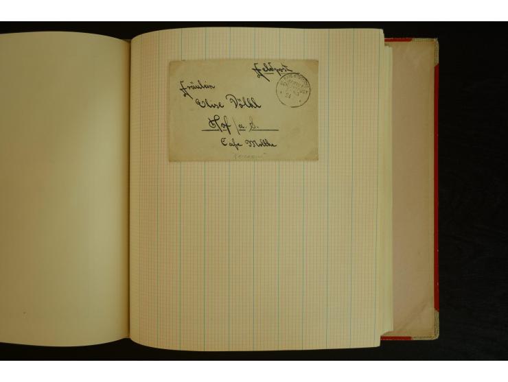 1896/1918, umfangreiche Sammlung mit über 670 Briefen, Karten und Ganzsachen, dabei viel frühe Post inkl. Post aus den Koloni