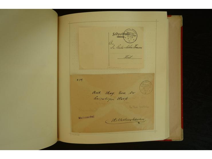 1896/1918, umfangreiche Sammlung mit über 670 Briefen, Karten und Ganzsachen, dabei viel frühe Post inkl. Post aus den Koloni