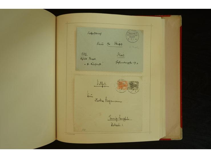 1896/1918, umfangreiche Sammlung mit über 670 Briefen, Karten und Ganzsachen, dabei viel frühe Post inkl. Post aus den Koloni