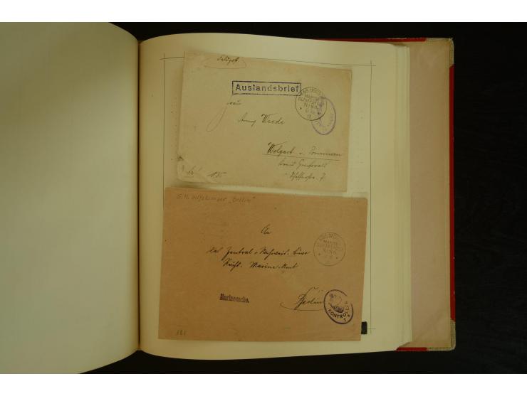 1896/1918, umfangreiche Sammlung mit über 670 Briefen, Karten und Ganzsachen, dabei viel frühe Post inkl. Post aus den Koloni