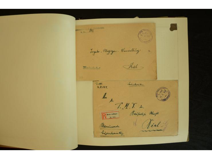 1896/1918, umfangreiche Sammlung mit über 670 Briefen, Karten und Ganzsachen, dabei viel frühe Post inkl. Post aus den Koloni