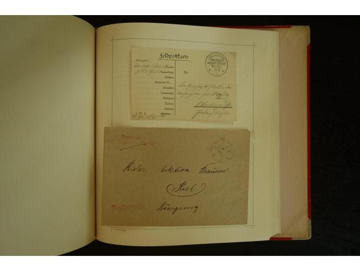 1896/1918, umfangreiche Sammlung mit über 670 Briefen, Karten und Ganzsachen, dabei viel frühe Post inkl. Post aus den Koloni