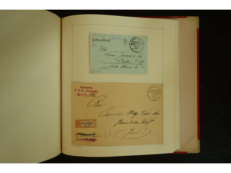 1896/1918, umfangreiche Sammlung mit über 670 Briefen, Karten und Ganzsachen, dabei viel frühe Post inkl. Post aus den Koloni