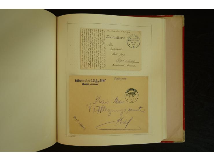 1896/1918, umfangreiche Sammlung mit über 670 Briefen, Karten und Ganzsachen, dabei viel frühe Post inkl. Post aus den Koloni