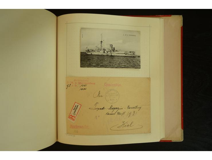 1896/1918, umfangreiche Sammlung mit über 670 Briefen, Karten und Ganzsachen, dabei viel frühe Post inkl. Post aus den Koloni