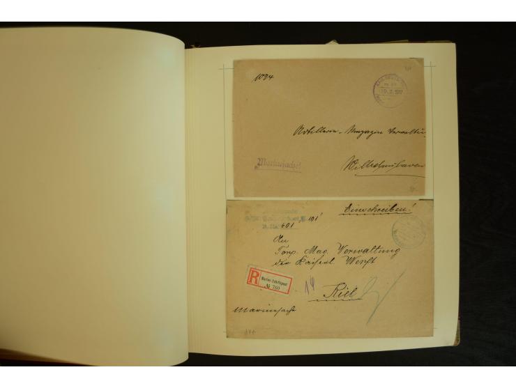 1896/1918, umfangreiche Sammlung mit über 670 Briefen, Karten und Ganzsachen, dabei viel frühe Post inkl. Post aus den Koloni