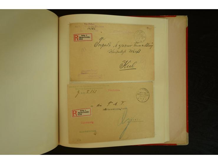 1896/1918, umfangreiche Sammlung mit über 670 Briefen, Karten und Ganzsachen, dabei viel frühe Post inkl. Post aus den Koloni