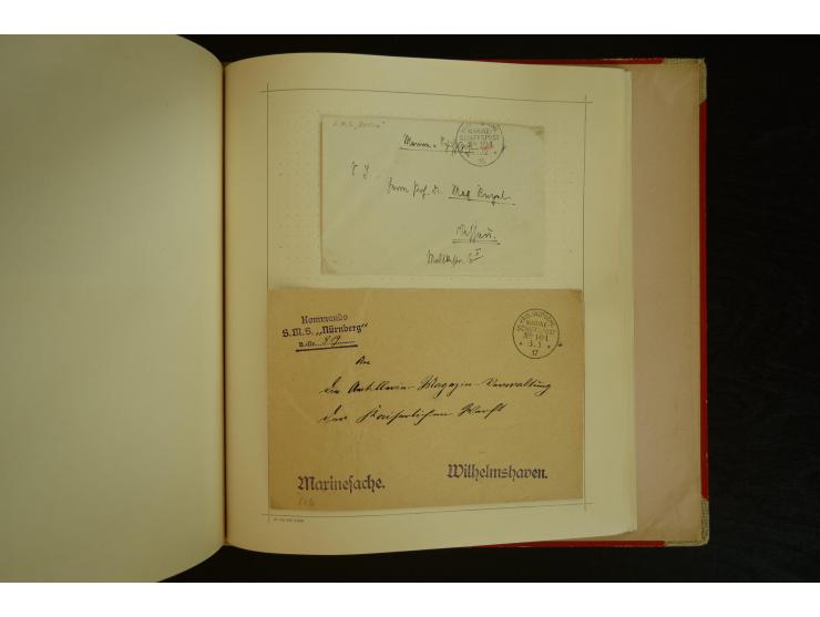 1896/1918, umfangreiche Sammlung mit über 670 Briefen, Karten und Ganzsachen, dabei viel frühe Post inkl. Post aus den Koloni