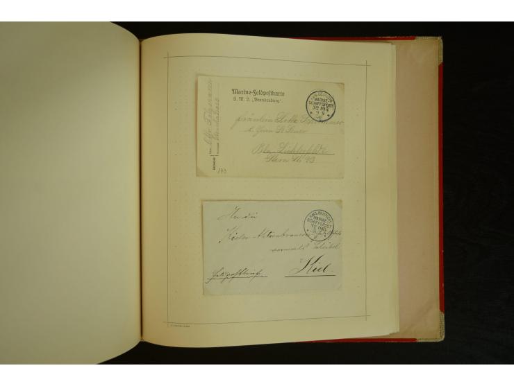 1896/1918, umfangreiche Sammlung mit über 670 Briefen, Karten und Ganzsachen, dabei viel frühe Post inkl. Post aus den Koloni