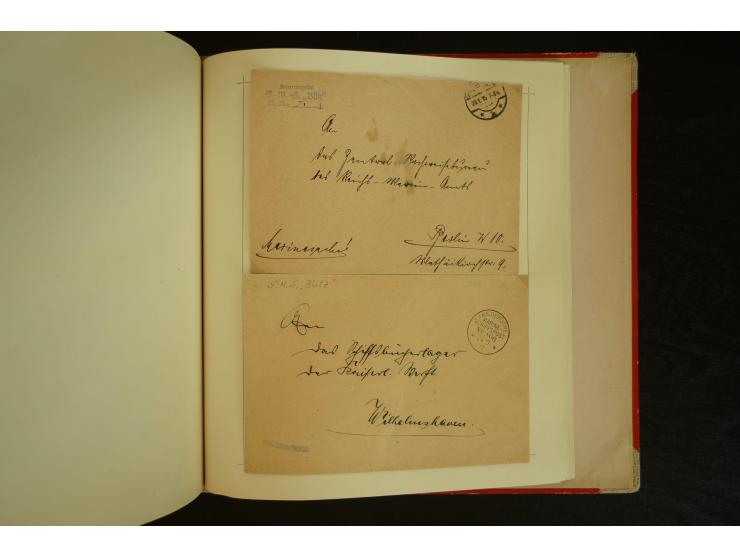 1896/1918, umfangreiche Sammlung mit über 670 Briefen, Karten und Ganzsachen, dabei viel frühe Post inkl. Post aus den Koloni