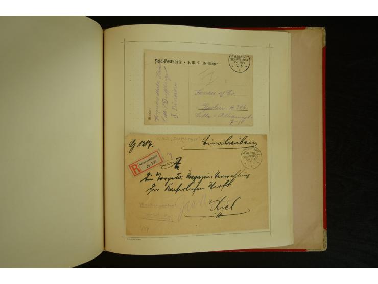 1896/1918, umfangreiche Sammlung mit über 670 Briefen, Karten und Ganzsachen, dabei viel frühe Post inkl. Post aus den Koloni