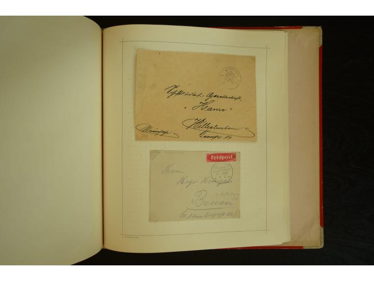 1896/1918, umfangreiche Sammlung mit über 670 Briefen, Karten und Ganzsachen, dabei viel frühe Post inkl. Post aus den Koloni