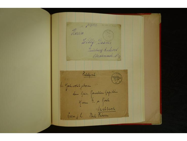 1896/1918, umfangreiche Sammlung mit über 670 Briefen, Karten und Ganzsachen, dabei viel frühe Post inkl. Post aus den Koloni
