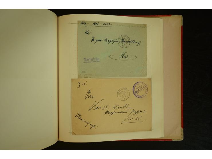 1896/1918, umfangreiche Sammlung mit über 670 Briefen, Karten und Ganzsachen, dabei viel frühe Post inkl. Post aus den Koloni