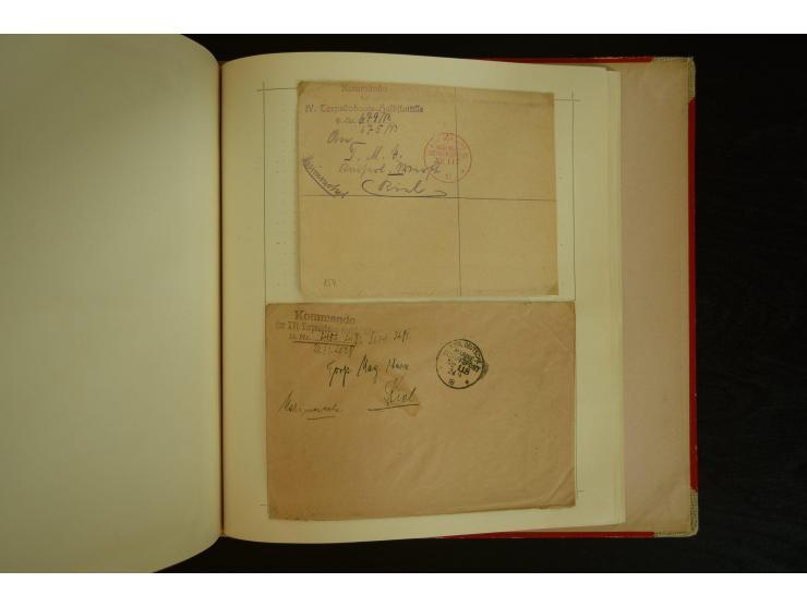 1896/1918, umfangreiche Sammlung mit über 670 Briefen, Karten und Ganzsachen, dabei viel frühe Post inkl. Post aus den Koloni