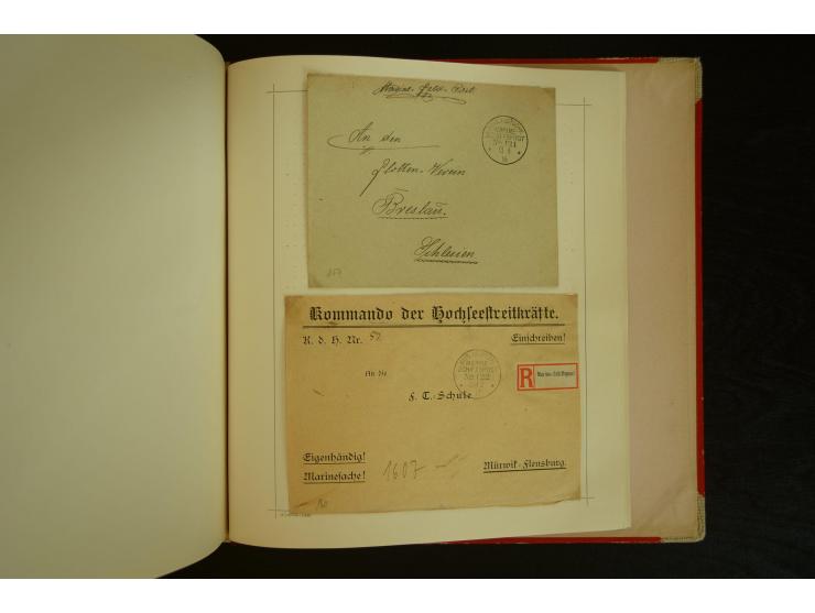1896/1918, umfangreiche Sammlung mit über 670 Briefen, Karten und Ganzsachen, dabei viel frühe Post inkl. Post aus den Koloni