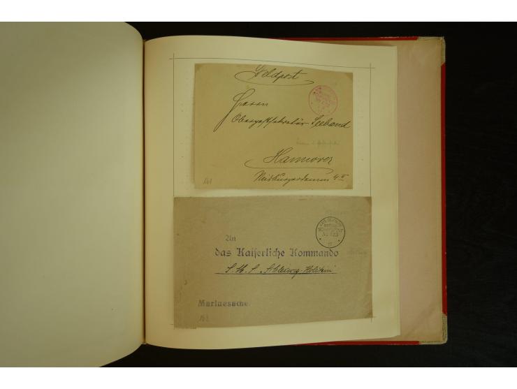 1896/1918, umfangreiche Sammlung mit über 670 Briefen, Karten und Ganzsachen, dabei viel frühe Post inkl. Post aus den Koloni