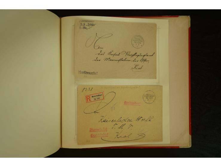 1896/1918, umfangreiche Sammlung mit über 670 Briefen, Karten und Ganzsachen, dabei viel frühe Post inkl. Post aus den Koloni