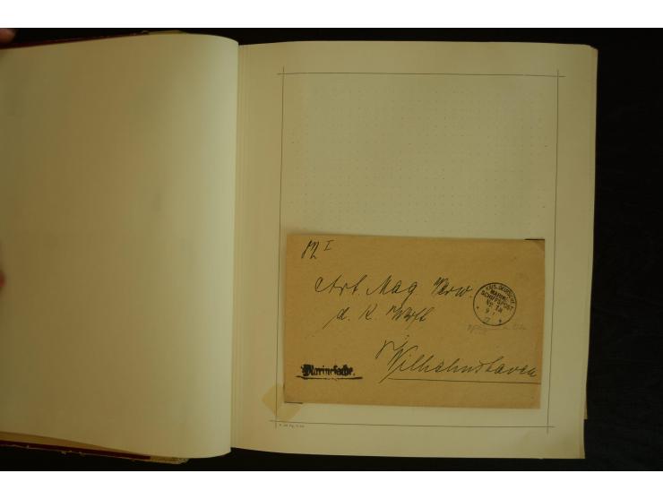 1896/1918, umfangreiche Sammlung mit über 670 Briefen, Karten und Ganzsachen, dabei viel frühe Post inkl. Post aus den Koloni